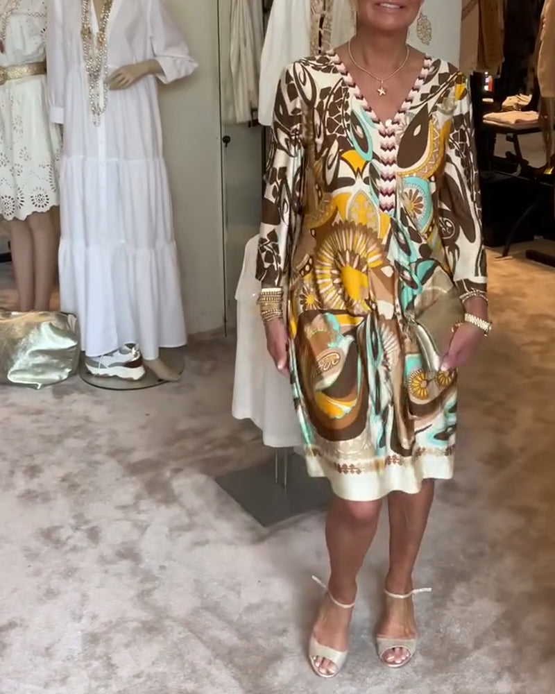 Janna | Statement jurk met retroprint