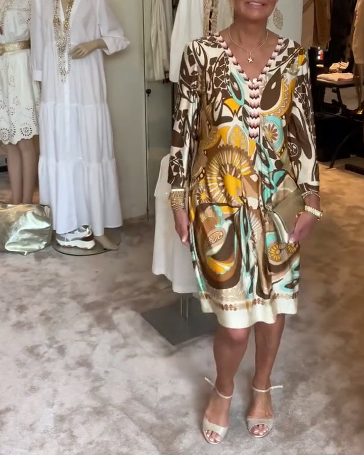 Janna | Statement jurk met retroprint