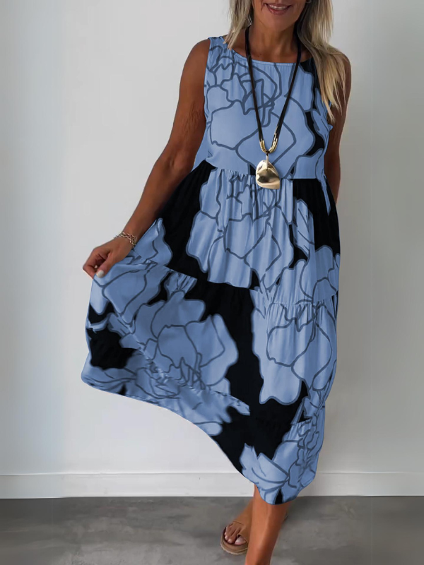 Gwendolyn | Elegante mouwloze maxi-jurk