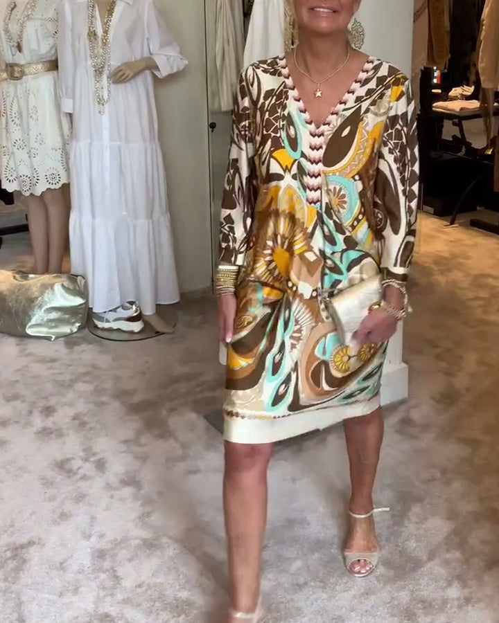 Janna | Statement jurk met retroprint