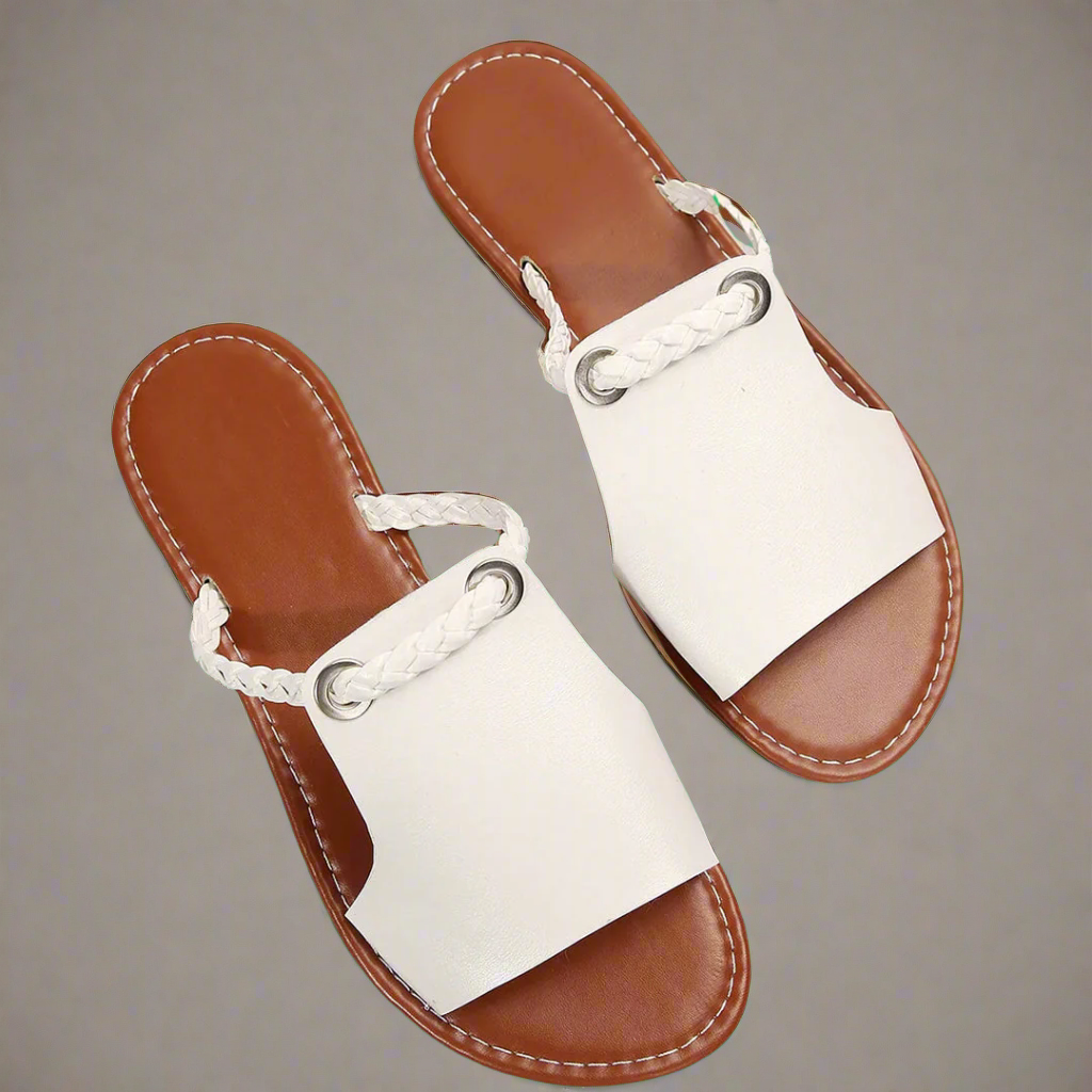 Katelina | Handgemaakte platte sandalen