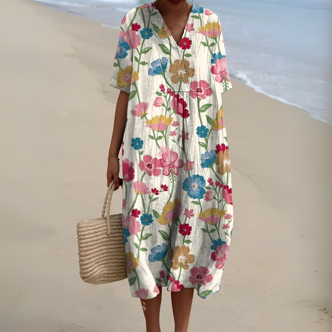 Maelia – Bloomlight V-Hals Tuinjurk