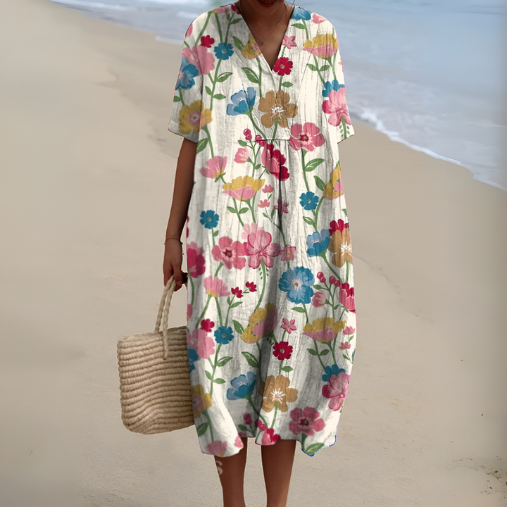 Maelia – Bloomlight V-Hals Tuinjurk