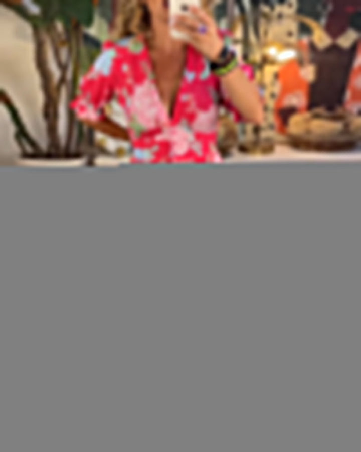 Solen | V-hals bloemenjurk