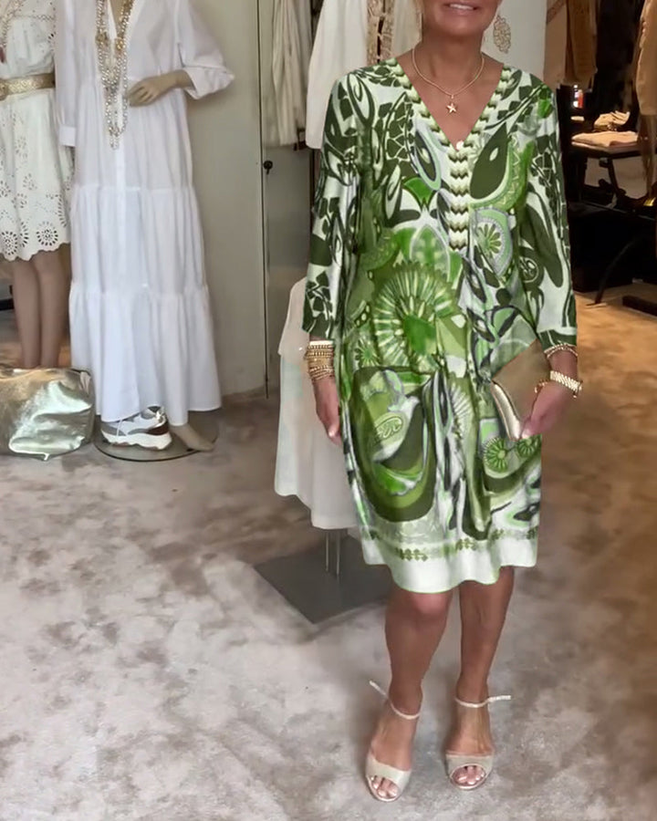 Janna | Statement jurk met retroprint