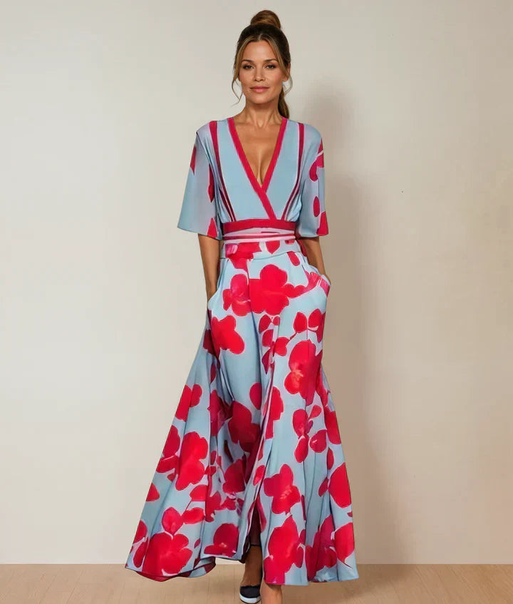 Celine | Elegante jurk met bloemenprint