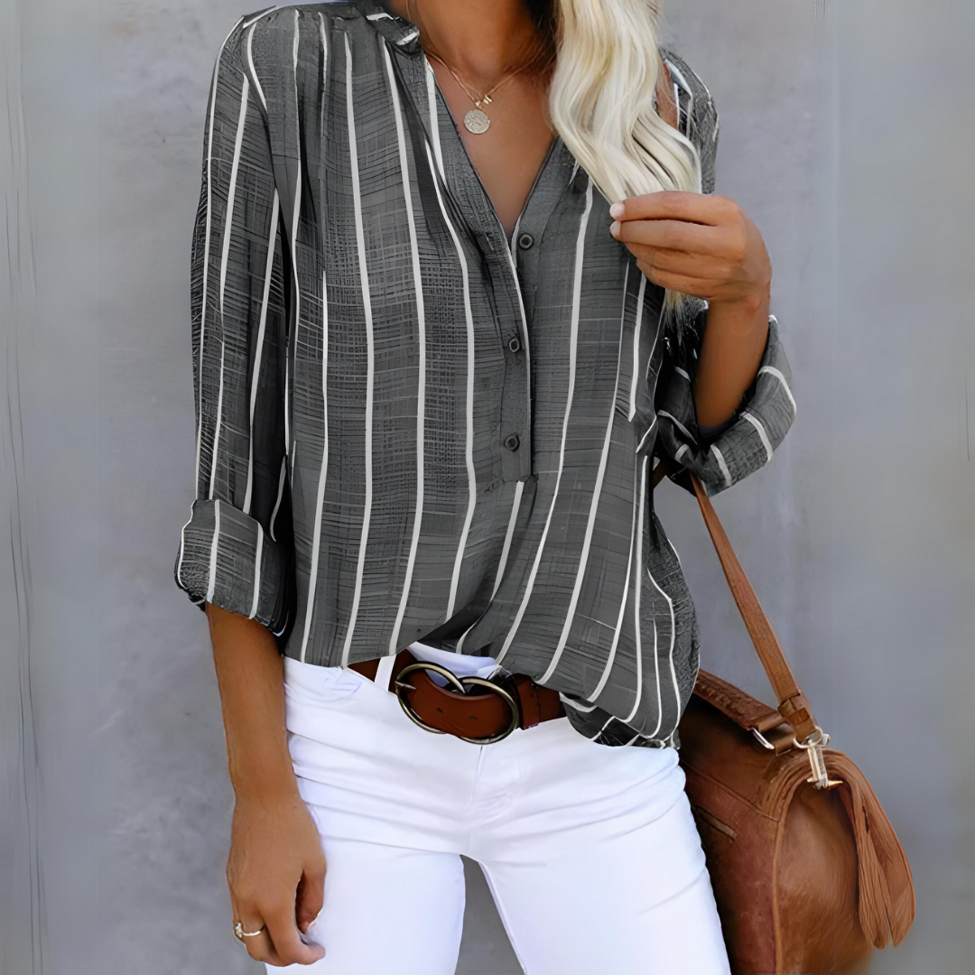 Tijdloos gestreept blouse