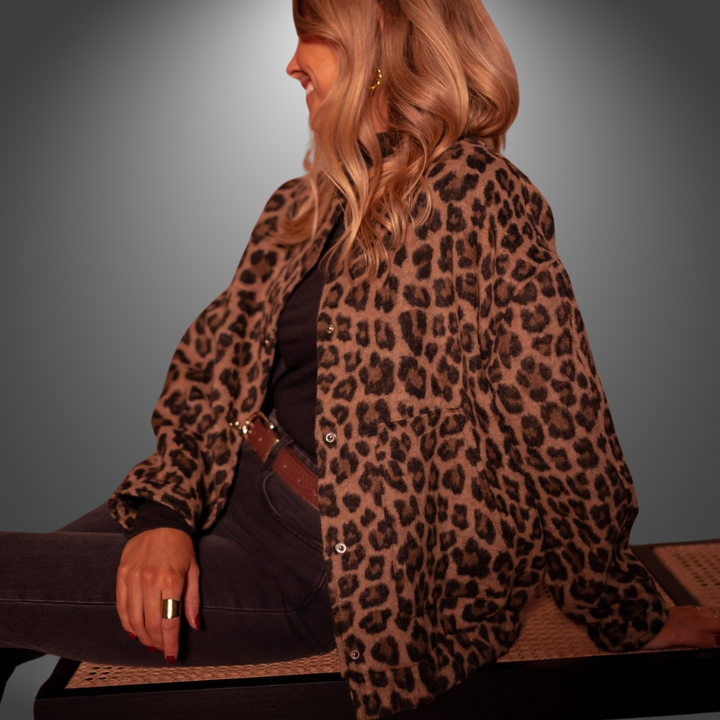 Bonnie | Handgemaakte leopardprint jas