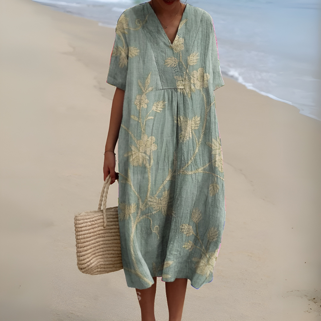 Maelia – Bloomlight V-Hals Tuinjurk