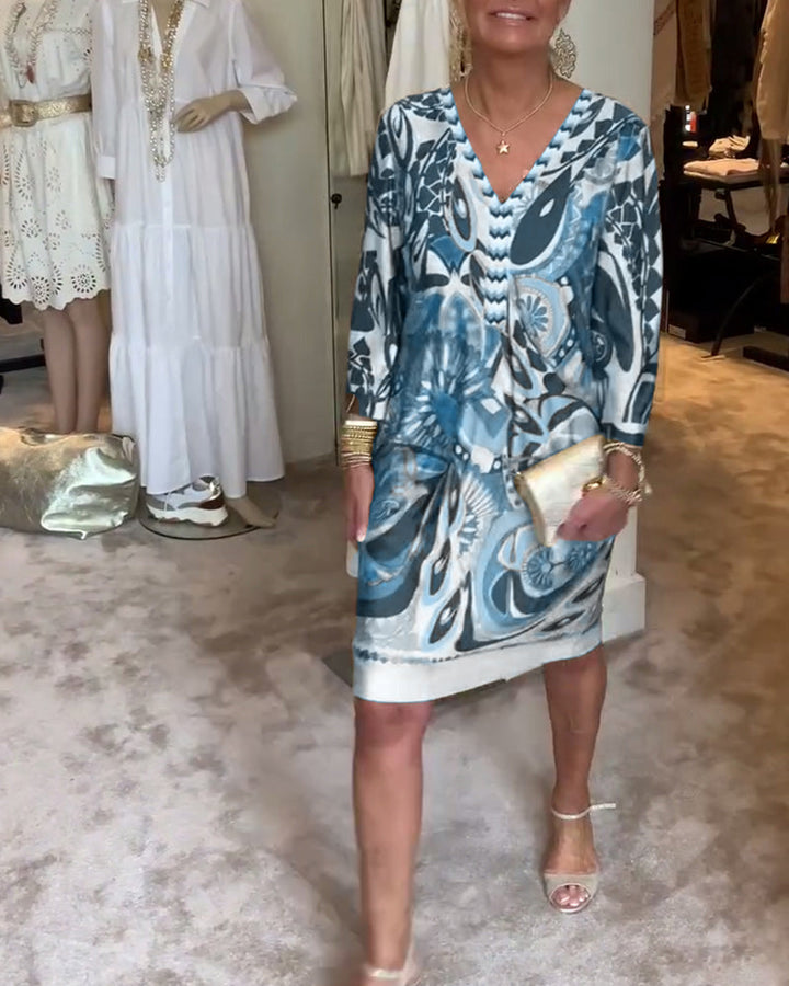 Janna | Statement jurk met retroprint