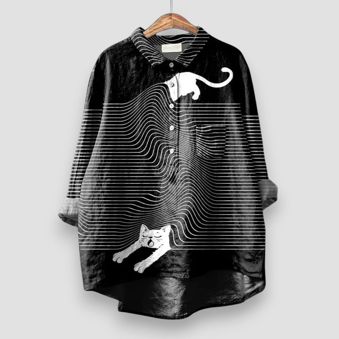 Wendy | Blouse met hondenprint