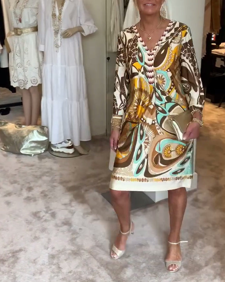 Janna | Statement jurk met retroprint