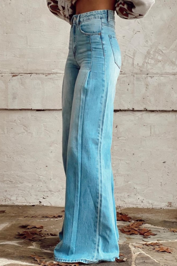 Shaina | Faded vintage-boho wide-leg jeans
