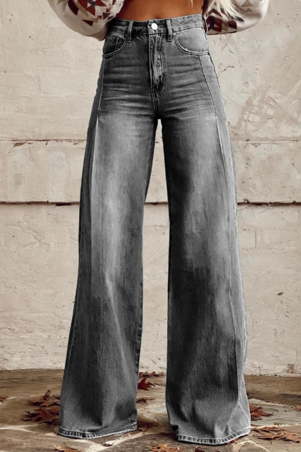 Shaina | Faded vintage-boho wide-leg jeans