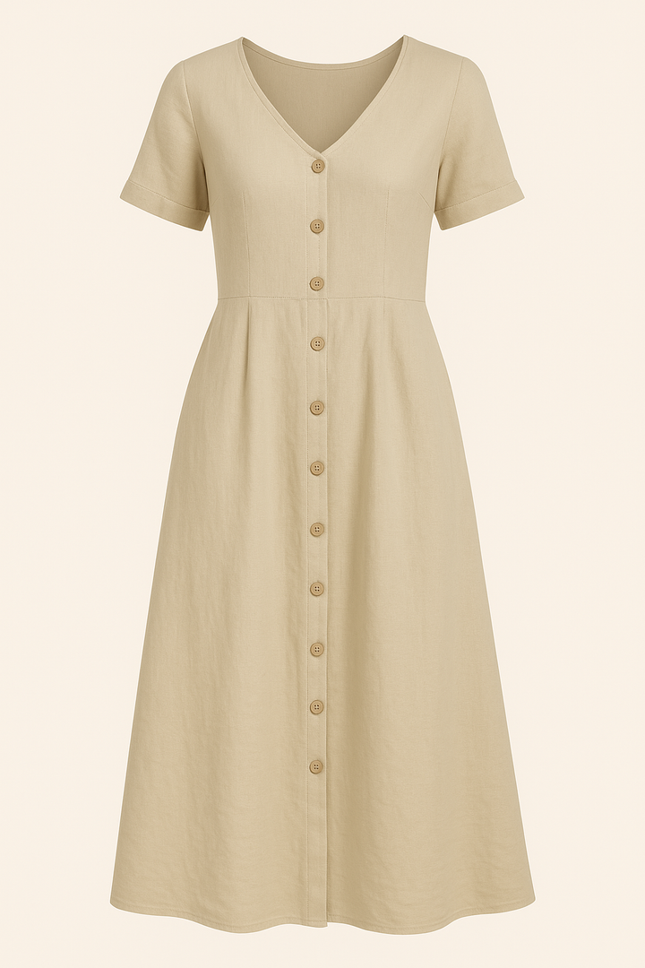 Aleida | Elegante jurk met linnen