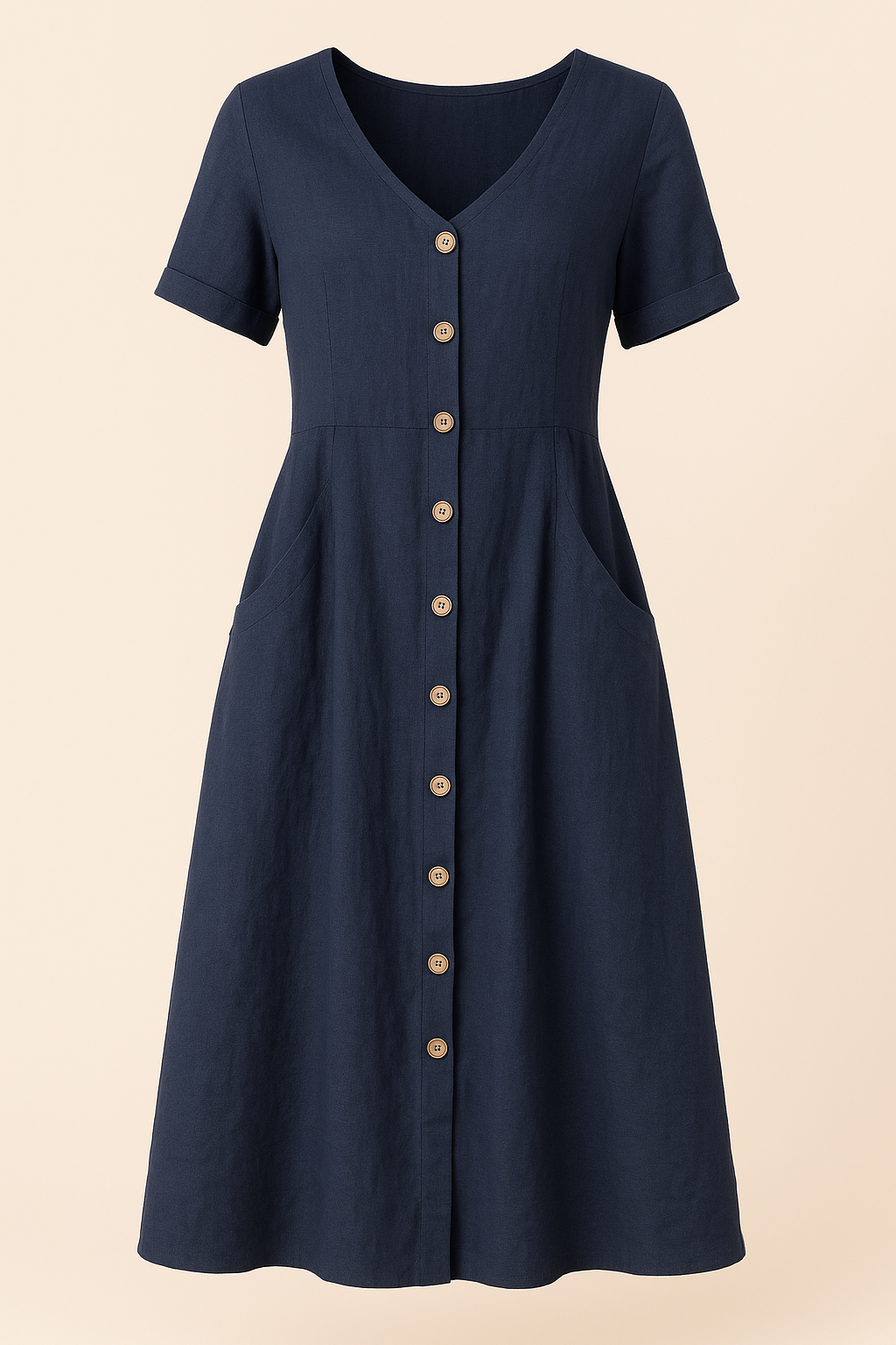 Aleida | Elegante jurk met linnen