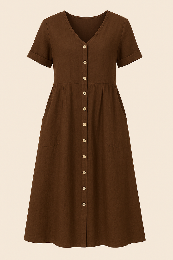 Aleida | Elegante jurk met linnen