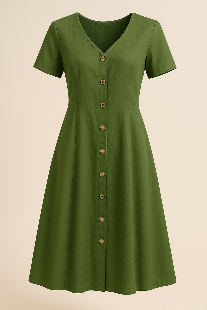 Aleida | Elegante jurk met linnen