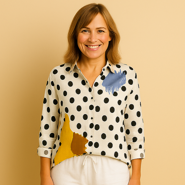 Avril | Elegante blouse met speelse prints