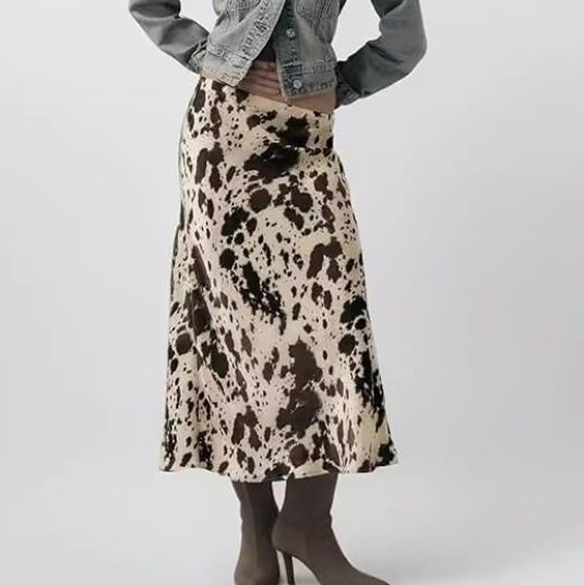 Calista | Trendy midi-rok met speelse print