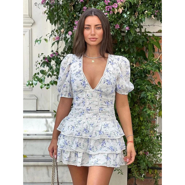 Anouk | Elegante jurk met bloemenprint