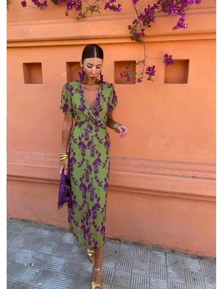 Hariette | Geraffineerde bloemenjurk