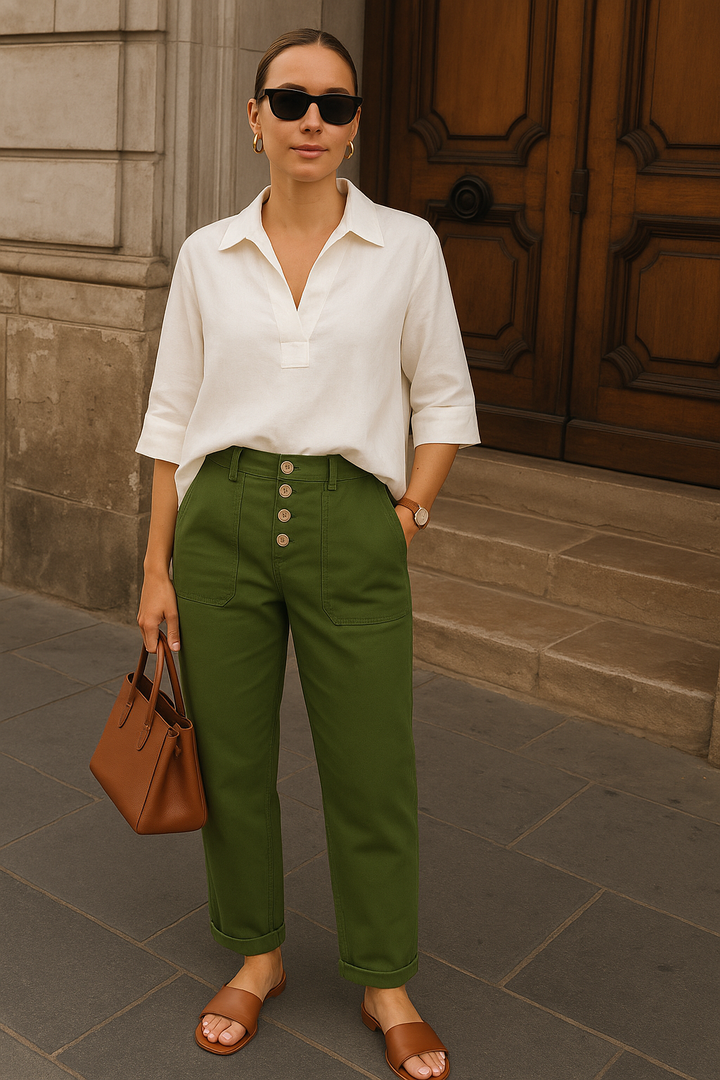 Enisa | Zomerse broek met linnen