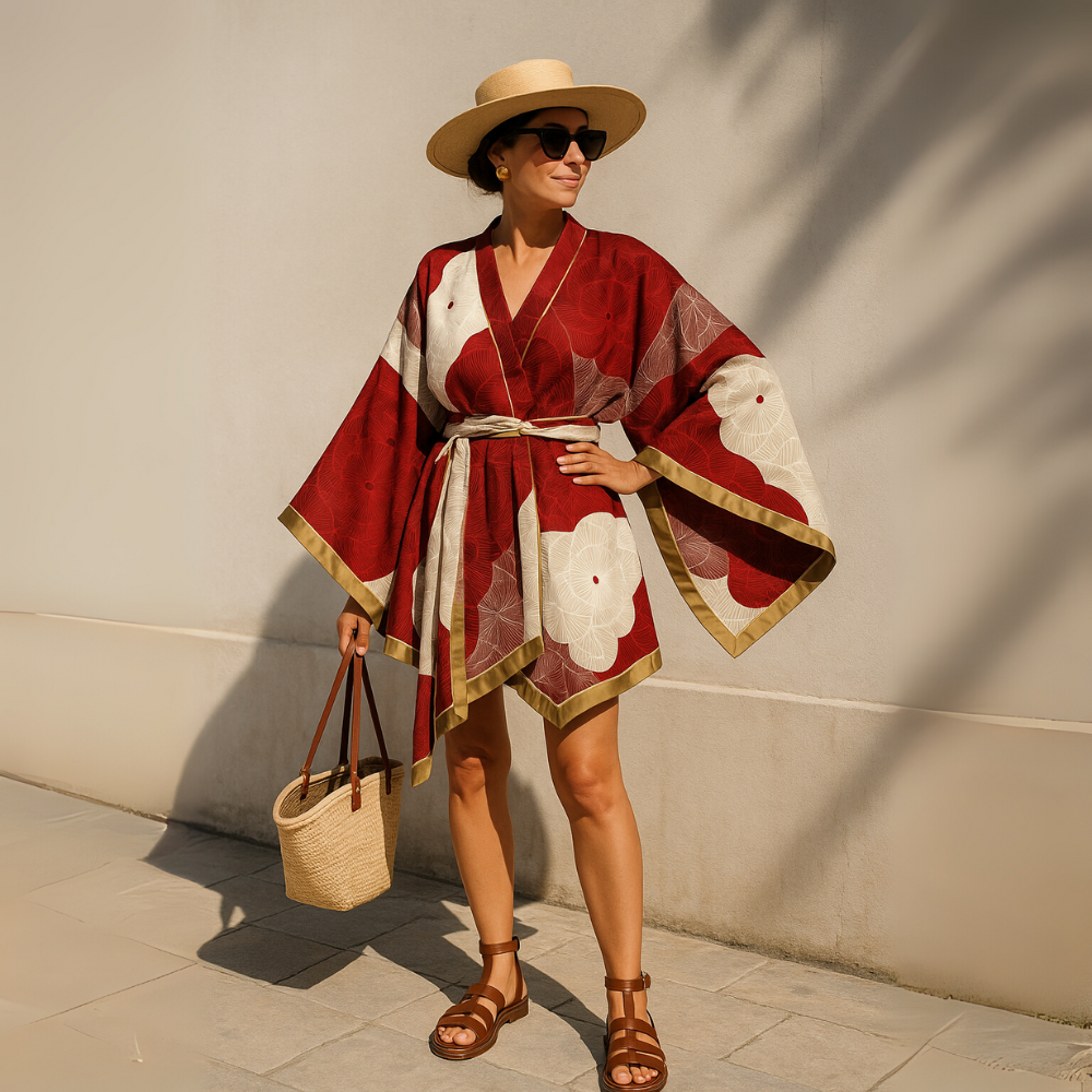 Farah | Elegante satijn kimono