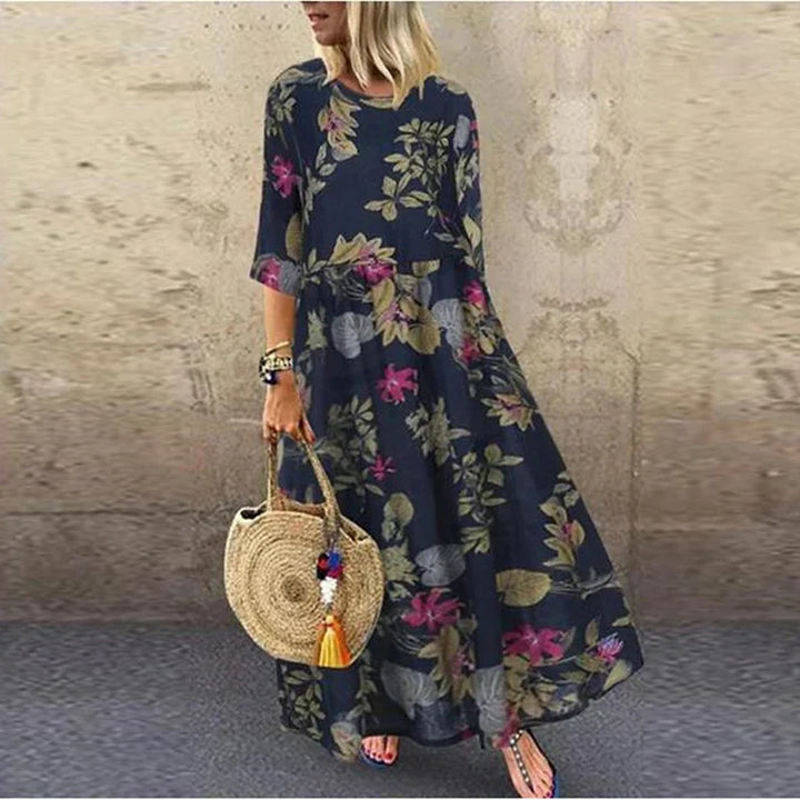Denize | Chique maxi-jurk met bloemenprint