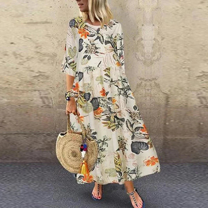 Denize | Chique maxi-jurk met bloemenprint
