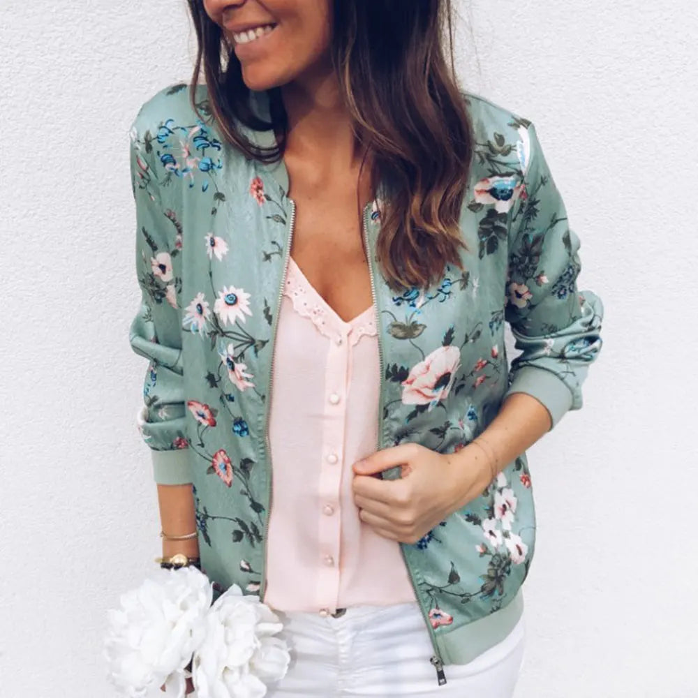 Hazel | Bomberjack met trendy bloemenprint