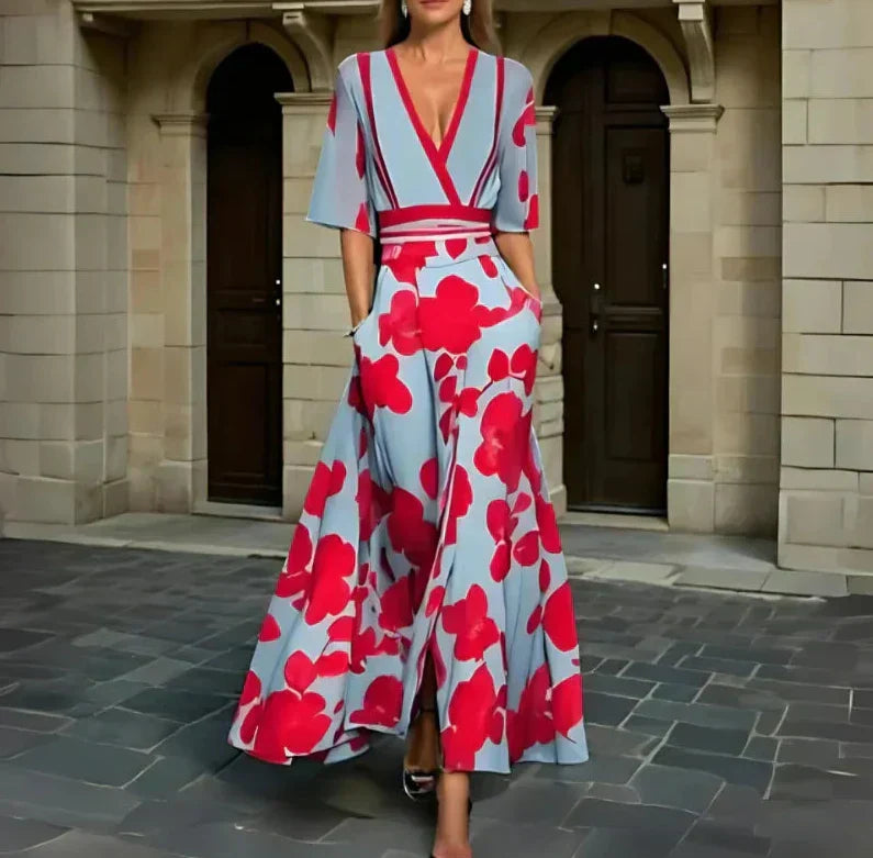 Celine | Elegante jurk met bloemenprint