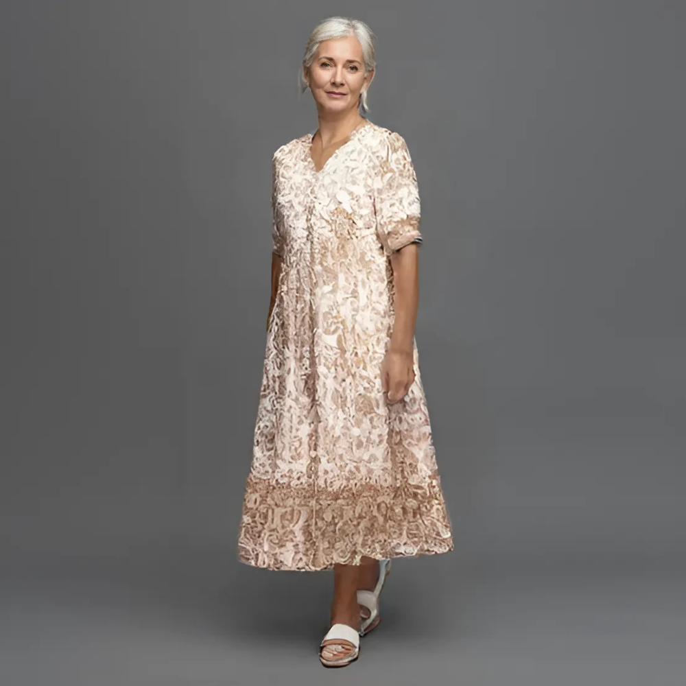 Lucinda | Elegante maxi-jurk met bloemenprint