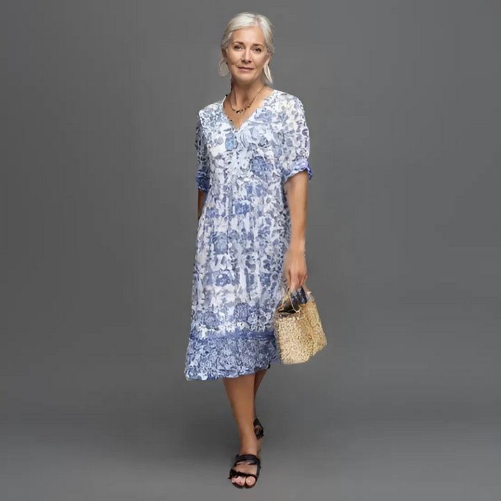 Lucinda | Elegante maxi-jurk met bloemenprint