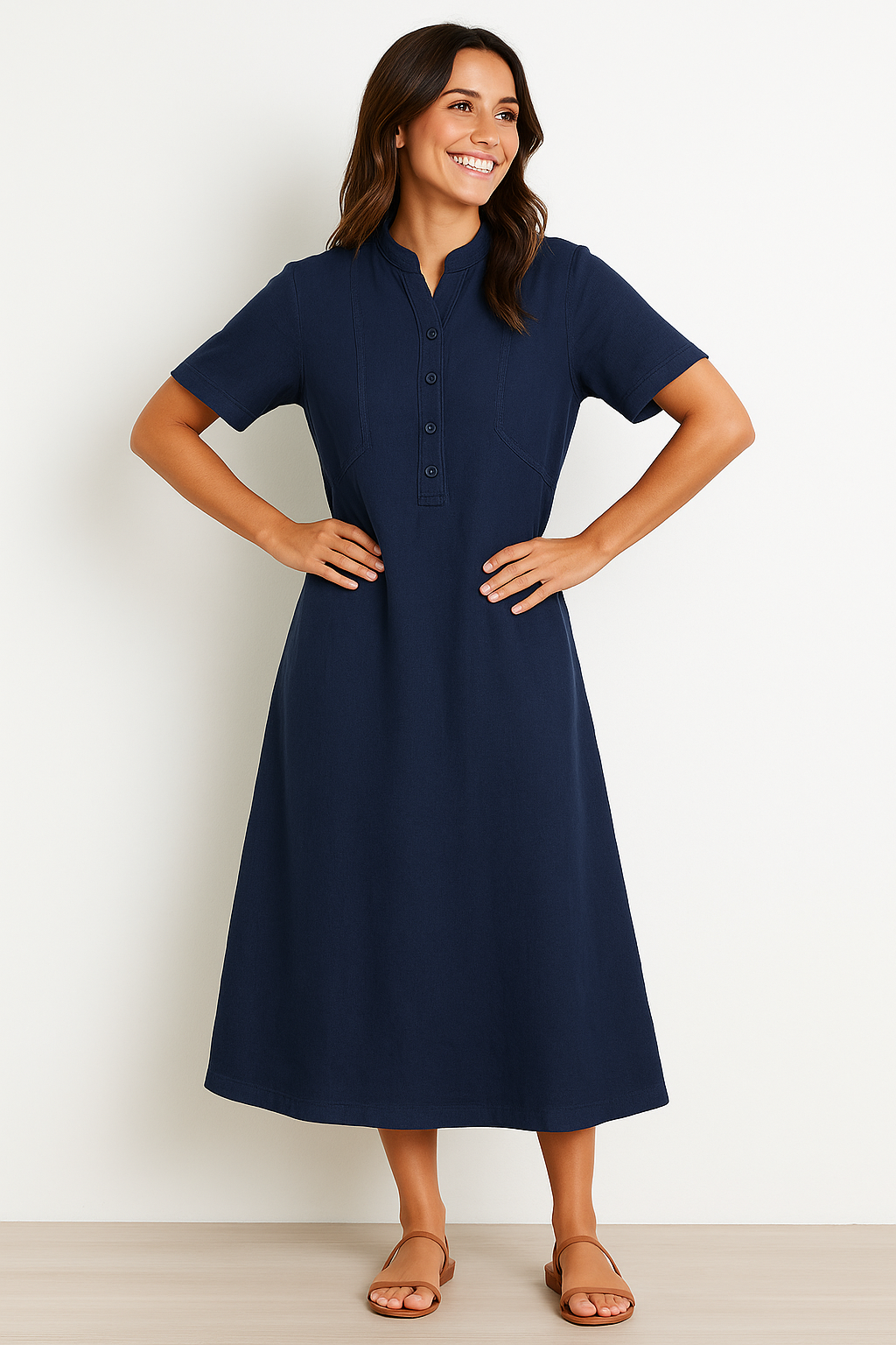 Maria | Tijdloos zomerjurk met linnen