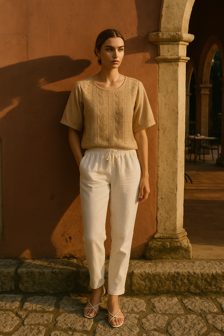 Noor | Chique blouse met linnen