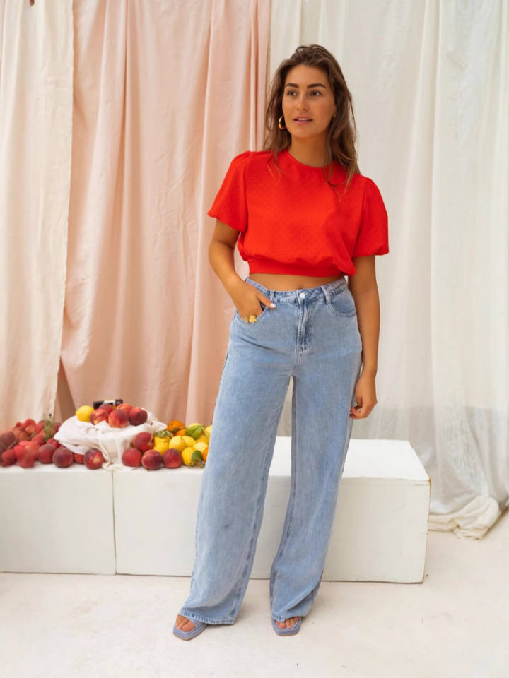Sofia | Chic crop top met open rug