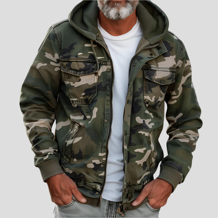 Jackson | Camo jas met capuchon