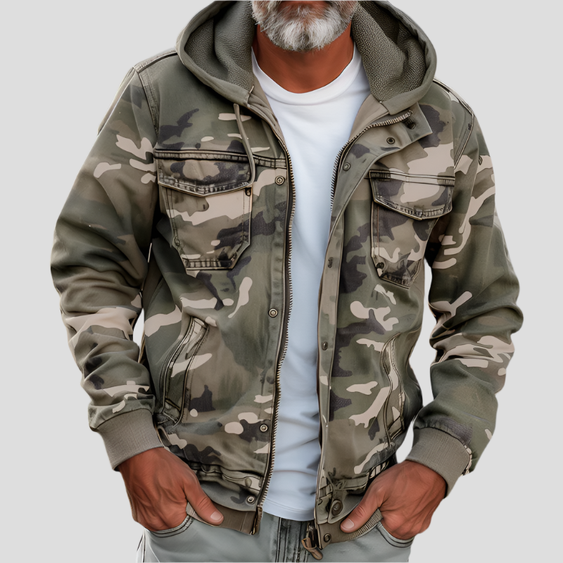 Jackson | Camo jas met capuchon