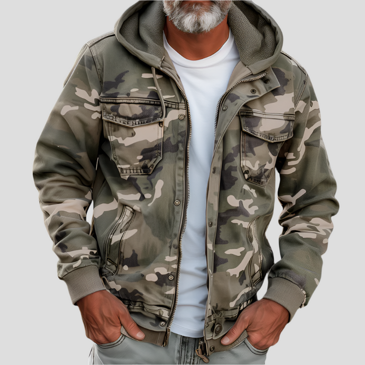 Jackson | Camo jas met capuchon