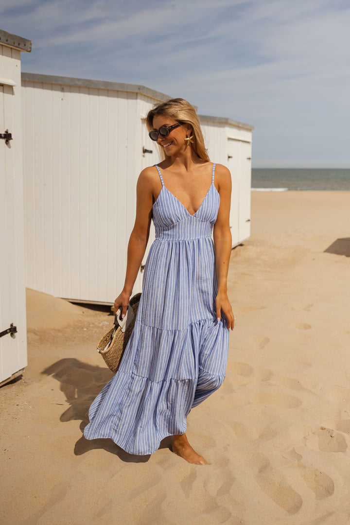 Lina | Gestreepte maxi-jurk