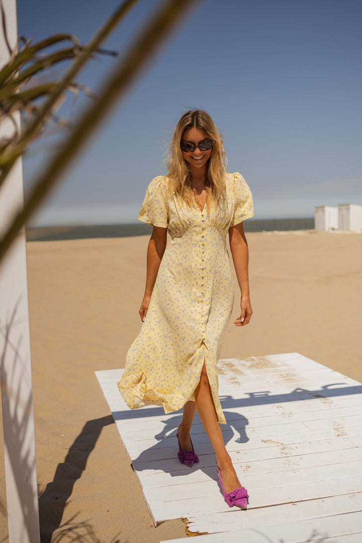 Elise | Bloemenjurk met elegante knoopsluiting