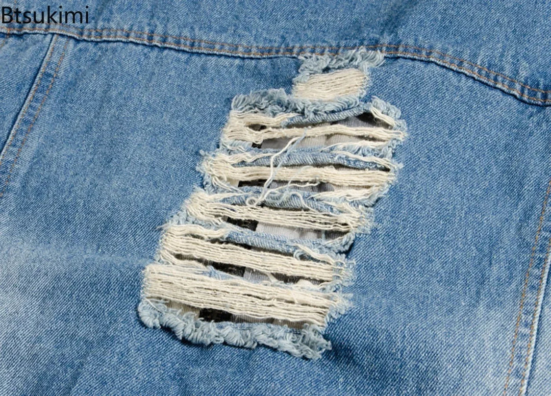 Jens | Denim vest met capuchon