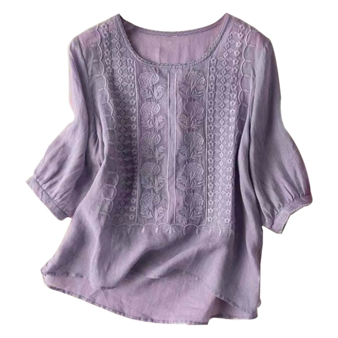 Noor | Chique blouse met linnen