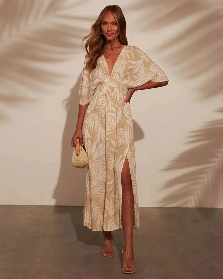 Lotta | Luchtige maxi-jurk met elegante split