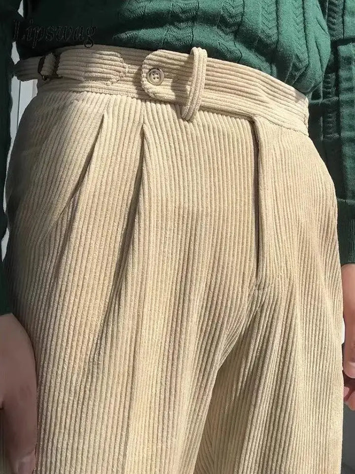 Luke | Stijlvolle corduroy herenbroek