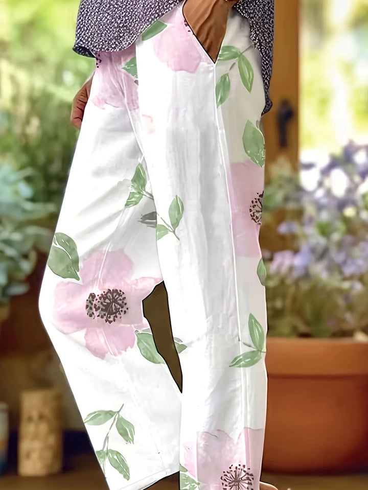 Sandy | Elegante Plus-Size Broek met Bloemenprint