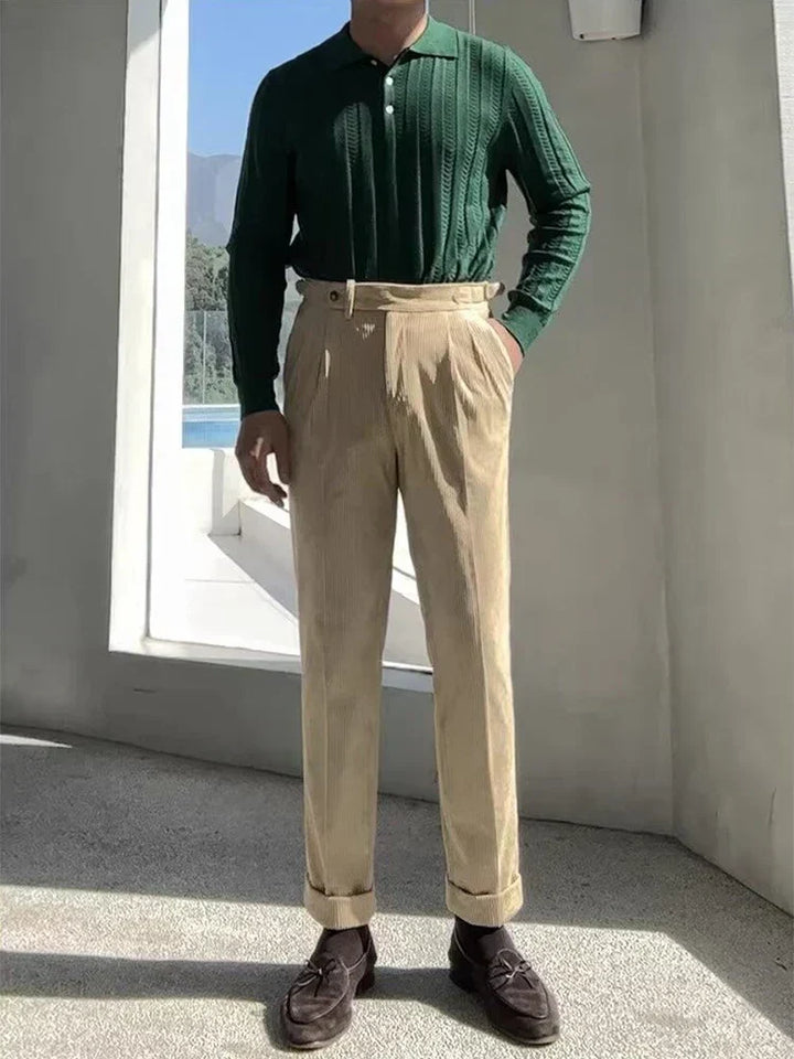 Luke | Stijlvolle corduroy herenbroek