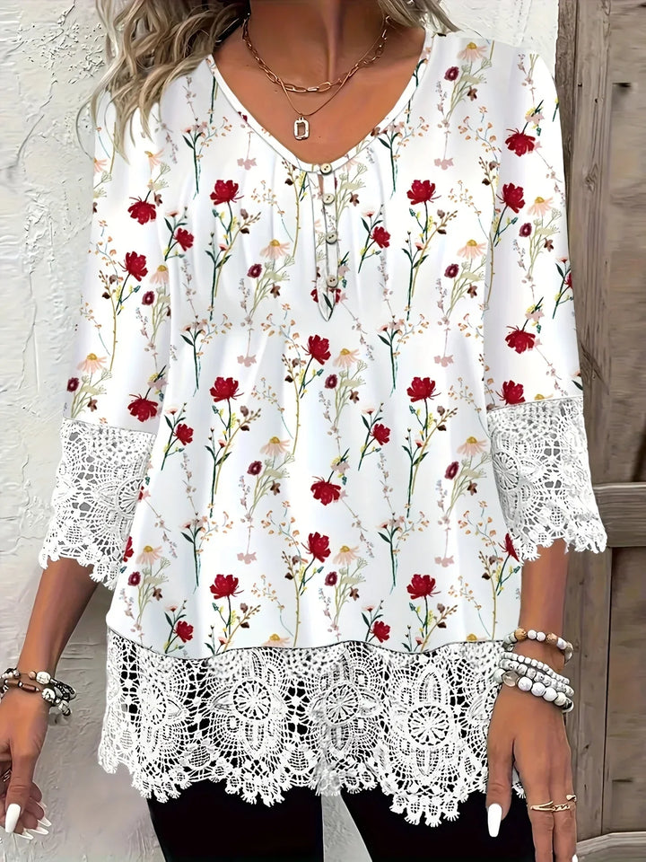 Doris | Elegante blouse met luxe kanten details