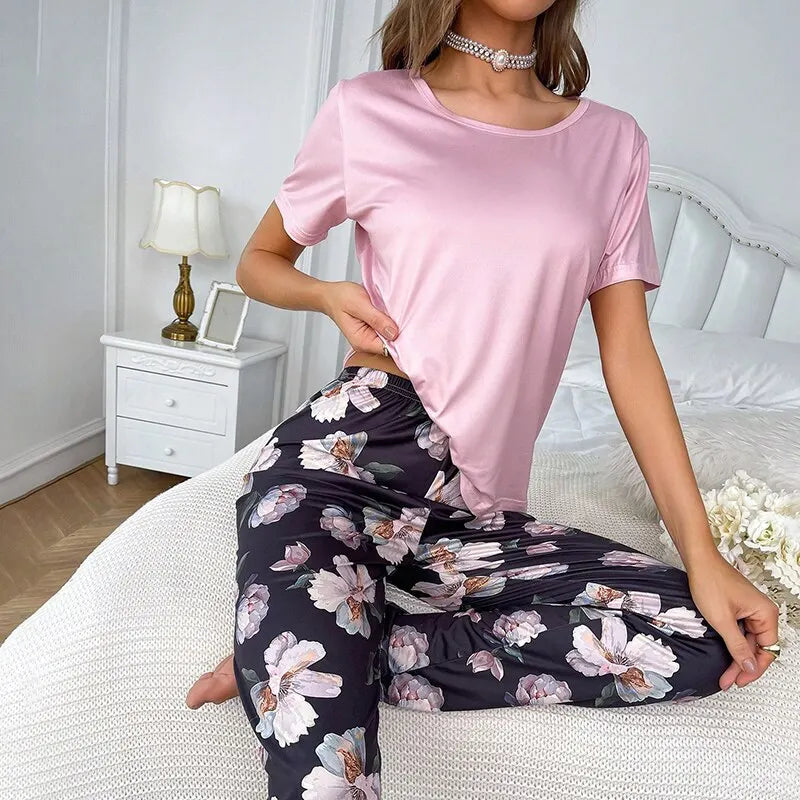 Lina | Zachte pyjama set met bloemenprint